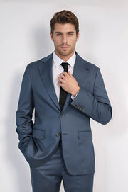 VELVARDE/YÜNLÜ MONO YAKA SLİM TKM ELBİSE ANTRASIT